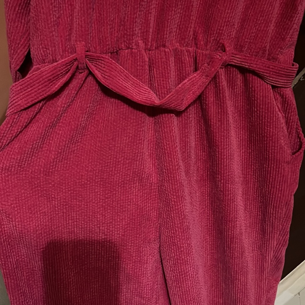 Woman’s Corduroy Jumper with Belt - Picture 5 of 5